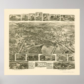 Dover, NJ Panoramic Map - 1903 Poster (Vorne)