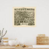 Dover, NJ Panoramic Map - 1903 Poster (Küche)
