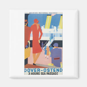 Dover Ostende - Belgische Eisenbahn Magnet