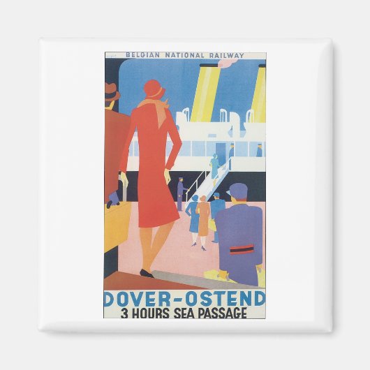 Dover Ostende, belgische Eisenbahn Magnet (Vorne)