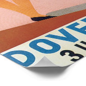 Dover Ostende, belgische Eisenbahn Poster (Ecke)