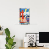 Dover Ostende, belgische Eisenbahn Poster (Heimbüro)