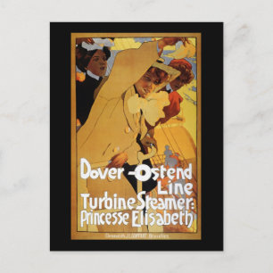 Dover Ostende Line Turbine Dampfer Postkarte