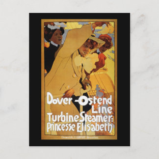 Dover Ostende Line Turbine Dampfer Postkarte