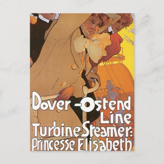 Dover-Ostende-Linie Postkarte (Vorderseite)