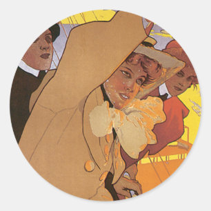 Dover-Ostende-Linie Runder Aufkleber