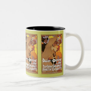 Dover-Ostende-Linie Zweifarbige Tasse