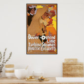 Dover Ostende Steamschiff Poster (Küche)