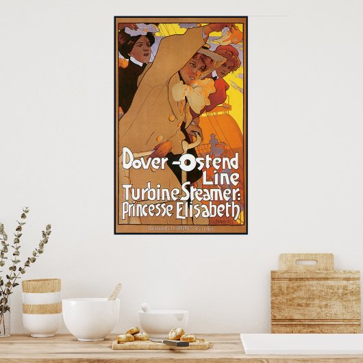 Dover Ostende Steamschiff Poster (Küche)