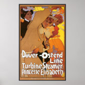 Dover Ostende Steamschiff Poster (Vorne)