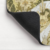 Doves and Lilies, Floral & Birds Art Nouveau Mousepad (Ecke)