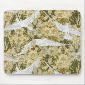 Doves and Lilies, Floral & Birds Art Nouveau Mousepad (Vorne)