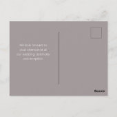 Doves and Rings Light Gray and Ocean Blue Arches Postkarte (Rückseite)