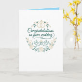 Doves and Roses, Wedding Congratulations BlankCard Karte (Gelbe Blume)