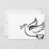 Doves Beerdigungskarte Dankeskarte (Rückseite)