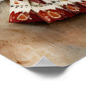 Doves Couple Wall Art, Romantic Dove Illustration Poster (Ecke)