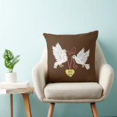Doves der Liebe Personalisiert Square Kissen (Stuhl )