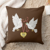 Doves der Liebe Personalisiert Square Kissen (Decke)