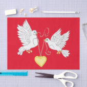 Doves des Papiers der Liebe Seidenpapier (Handwerk)