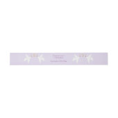 Doves Design Lilac Colored Wedding Einladungsbanderole (Flach)