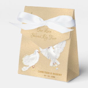Doves Imitats Gold Foil Wedding Geschenkschachtel