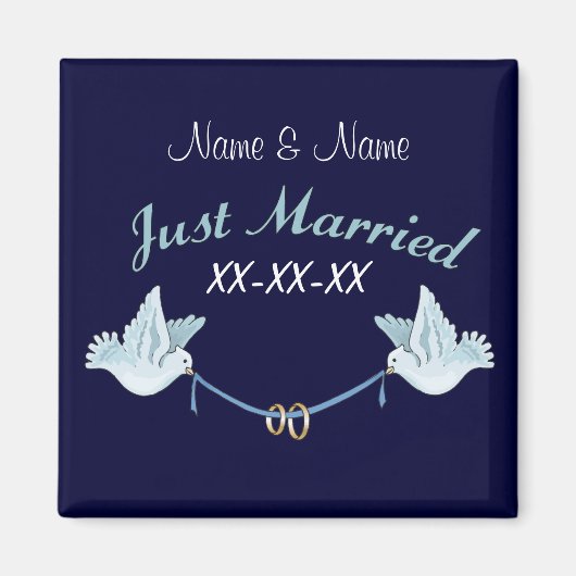 Doves Just verheiratet Magnet (Vorne)