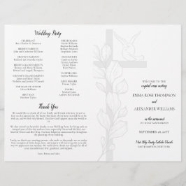 Doves katholische Hochzeit Zeremonie mit Massenpro