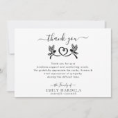 Doves Liebe Beerdigung Script Danke Karte (Vorderseite)