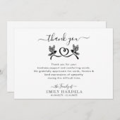 Doves Liebe Beerdigung Script Danke Karte (Vorne/Hinten)