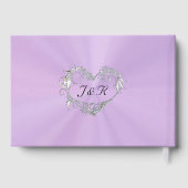 Doves & Linked Hearts - Lavender/Silver Gästebuch (Rückseite)