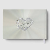 Doves & Linked Hearts - Pastel Sage/Silver Gästebuch (Rückseite)