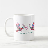 Doves of Peace (Shalom) White Coffee Tasse (Links)
