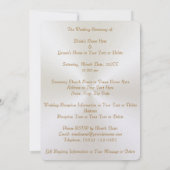 Doves over Heart Wedding Einladungen Personalisier (Rückseite)