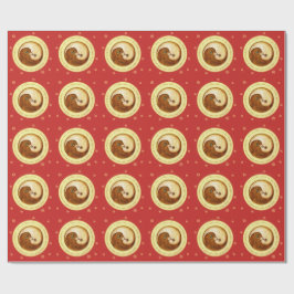 Doves Peace & Harmony Packpapier auf rot