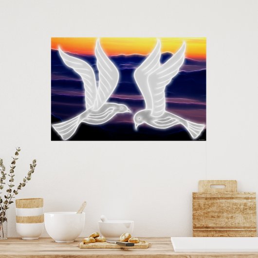 Doves Poster (Küche)