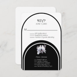 Doves Rings Black und White Arched