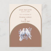Doves Rings Mocha Mousse Light Beige Taupe Arch Postkarte (Vorderseite)