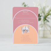 Doves Rings Peach Fuzz Dusty Pink Lavender Arch (Stehend Vorderseite)