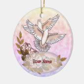 Doves Rose Keramik Ornament (Links)