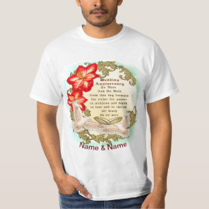 Doves Wedding Anniversary Custom T - Shirt