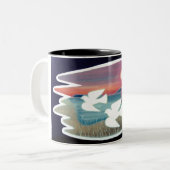 Doves Zweifarbige Tasse (Vorderseite Links)