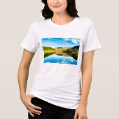 Dovestone Reservoir im Winter Basic Dark T - Shirt (Vorderseite)