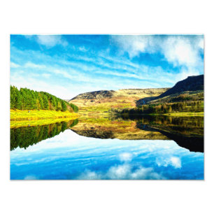 Dovestone Reservoir im Winter Fotodruck