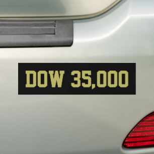 Dow 35000 Stock Market Celebration Autoaufkleber