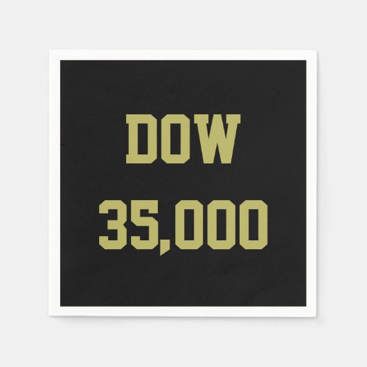 Dow 35000 Stock Market Celebration Serviette (Vorderseite)