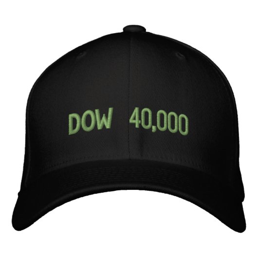 Dow 40000 Stock Market Celebration Bestickte Baseballkappe (Vorderseite)