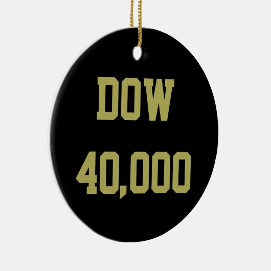 Dow 40000 Stock Market Celebration Keramik Ornament (Rechts)