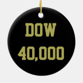 Dow 40000 Stock Market Celebration Keramik Ornament (Hinten)