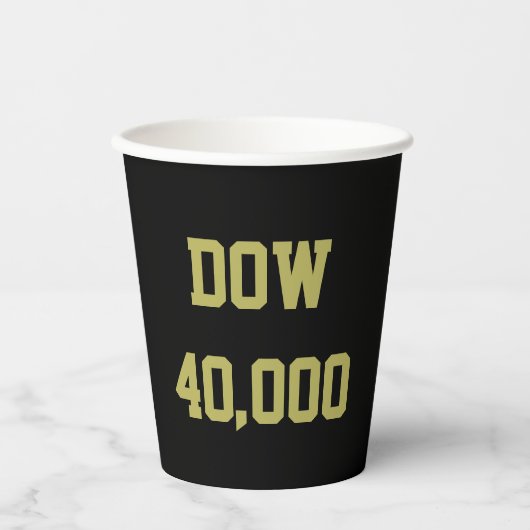 Dow 40000 Stock Market Celebration Pappbecher (Vorderseite)
