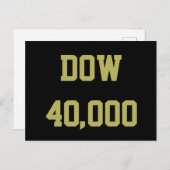 Dow 40000 Stock Market Celebration Postkarte (Vorne/Hinten)